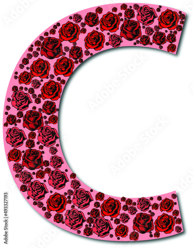 alphabet character font floral flower