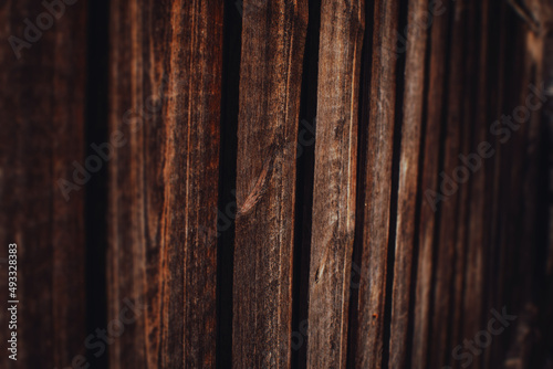 Φωτογραφία Dark natural wood plank background, shallow depth of focus
