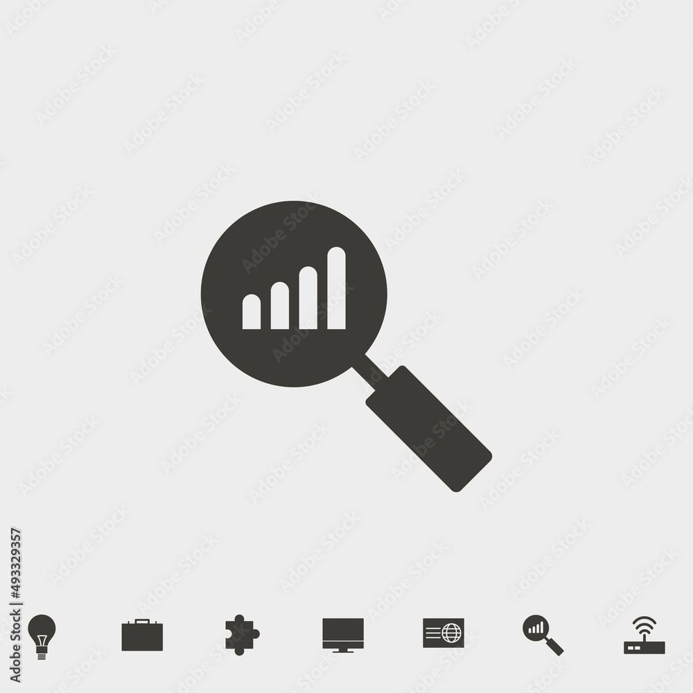 Business search vector icon illustration sign Business search vector icon illustration sign