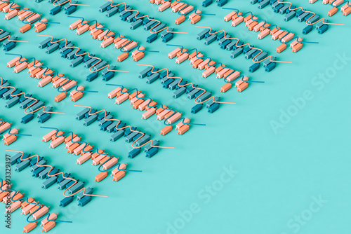 pink and blue Stock Market concept
