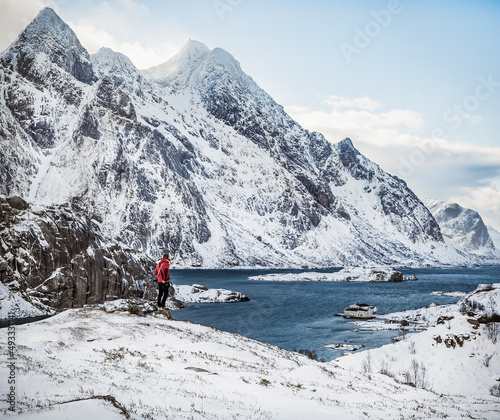 high fjord peaks of the Lofoten archipelago, Norway