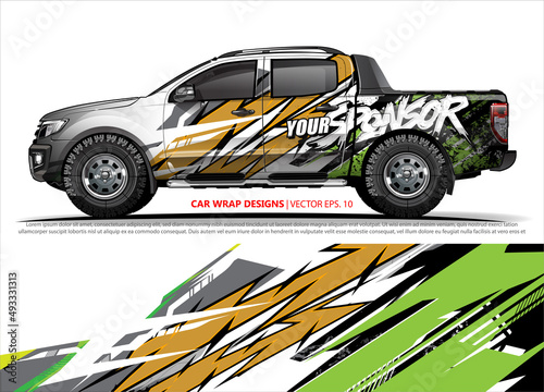 truck graphics. modern camouflage design for vehicle vinyl wrap  