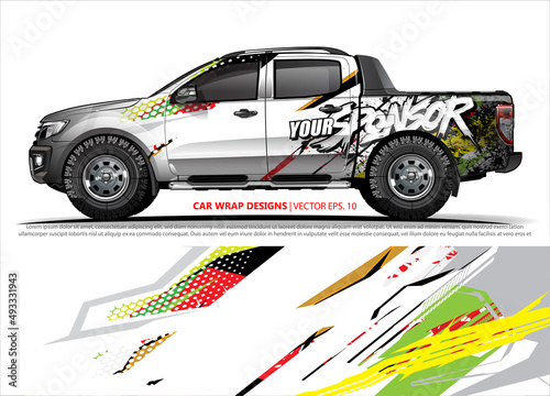 truck graphics. modern camouflage design for vehicle vinyl wrap  