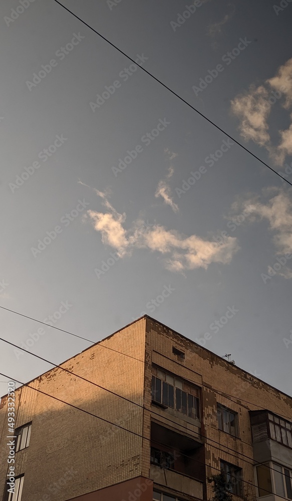 edge of the house, house with a balcony, old house edge of the house, house with a balcony, old house