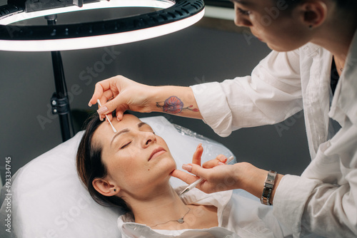 Permanent makeup preparations photo