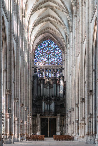 Central Nave of Rouen Abbatiale Saint-Ouen
