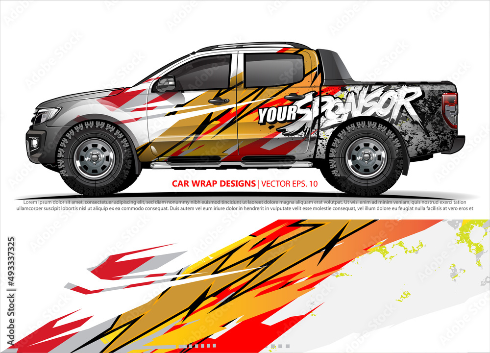 truck graphics. modern camouflage design for vehicle vinyl wrap 