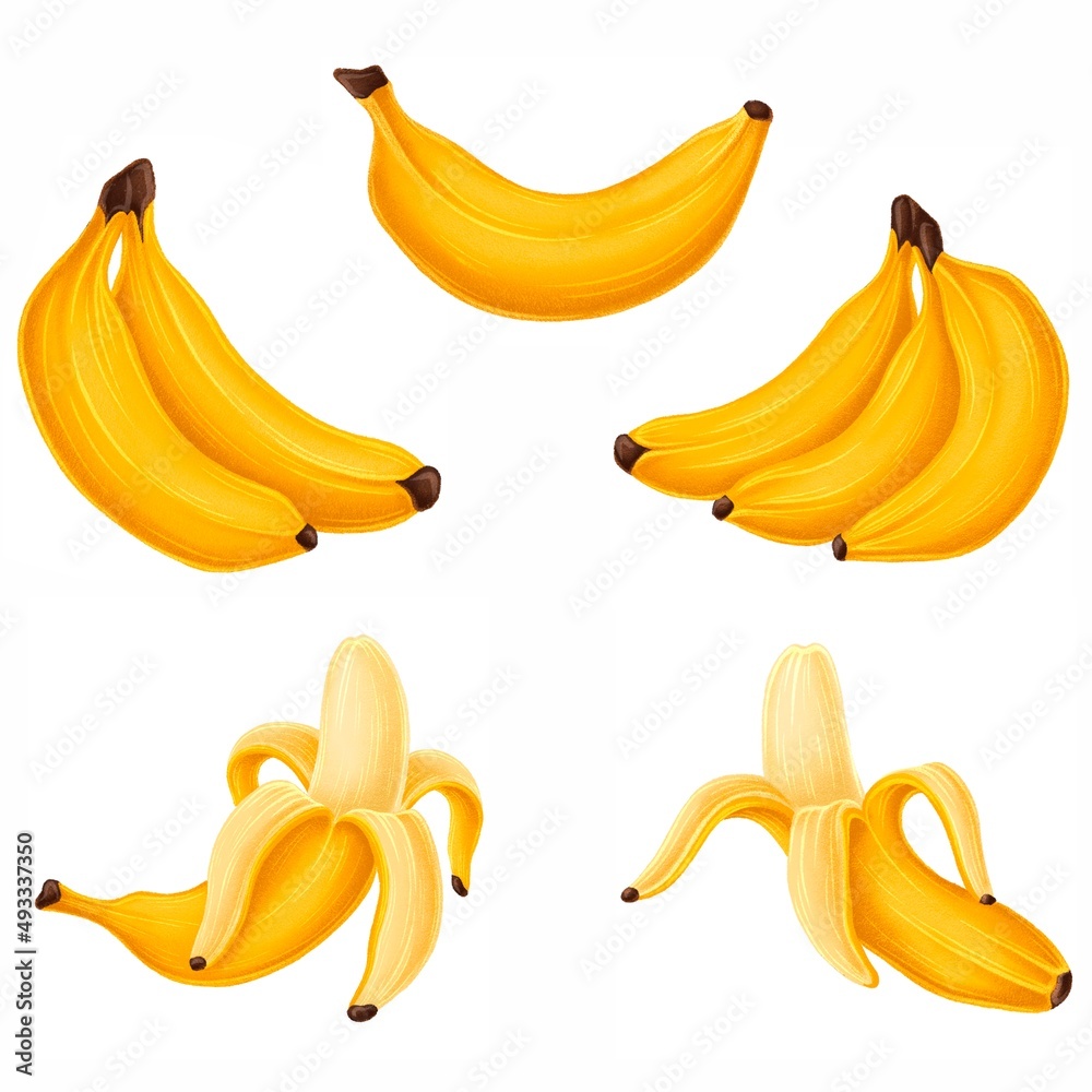 yellow bananas fruit taste food for monkeys