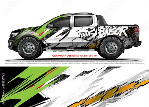 truck graphics. modern camouflage design for vehicle vinyl wrap 