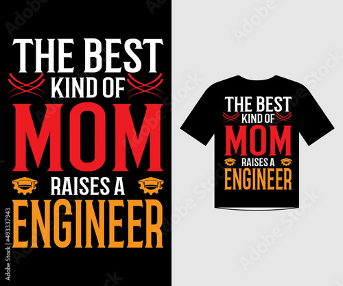 The best kind of mom raises a designer t shirt template design vector