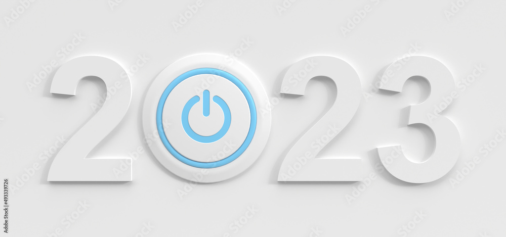 2023 - clear white design with blue start button