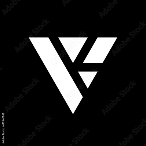 Creative Letter VK KV logo design photo