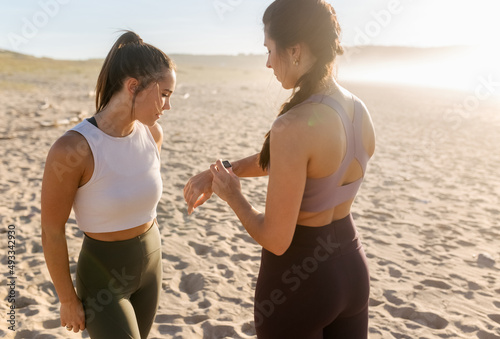 Two friends training photo