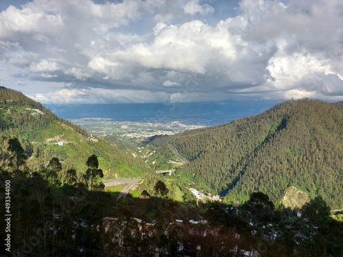 view of the valley and mountains in Quito Ecuador 