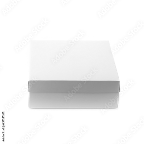 White cardboard box isolated on white 