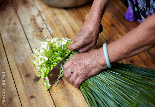 Chopped green onion ingredients