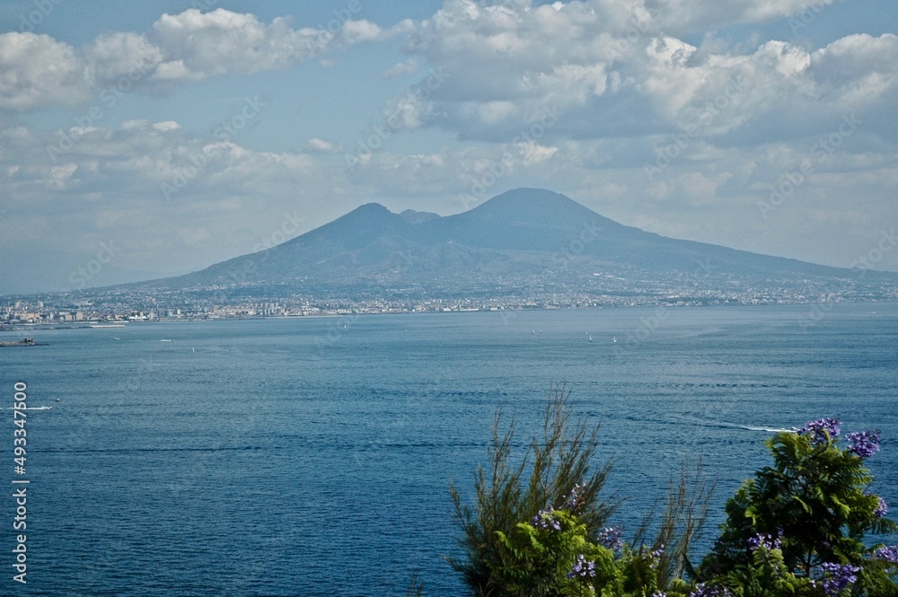 Gulf of Naples with Vesuvius in the background 