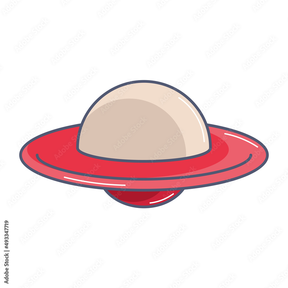 Isolated ufo toy flat design Vector Isolated ufo toy flat design Vector