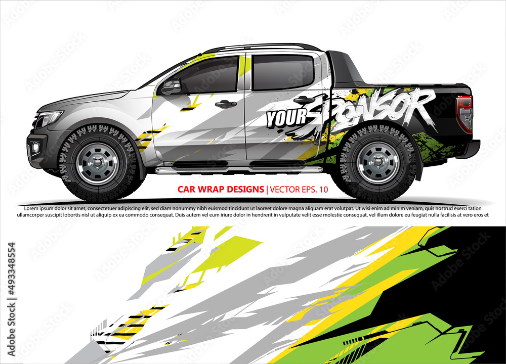 truck graphics. modern camouflage design for vehicle vinyl wrap 
