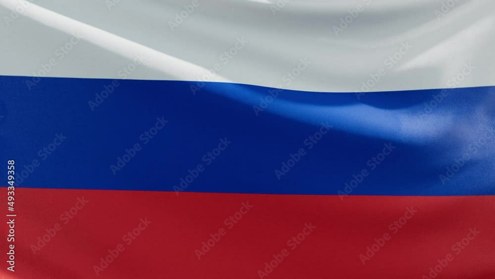 Windy day and waving colorful flag of Russia up close Windy day and waving colorful flag of Russia up close