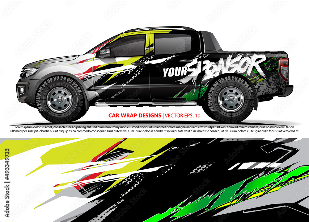 truck graphics. modern camouflage design for vehicle vinyl wrap 
