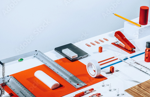 Office Supplies / Objects /Stationary/abstract set up