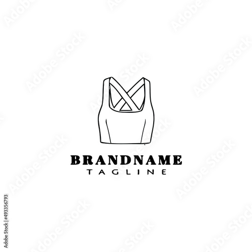 bustier logo cartoon icon design template black isolated vector