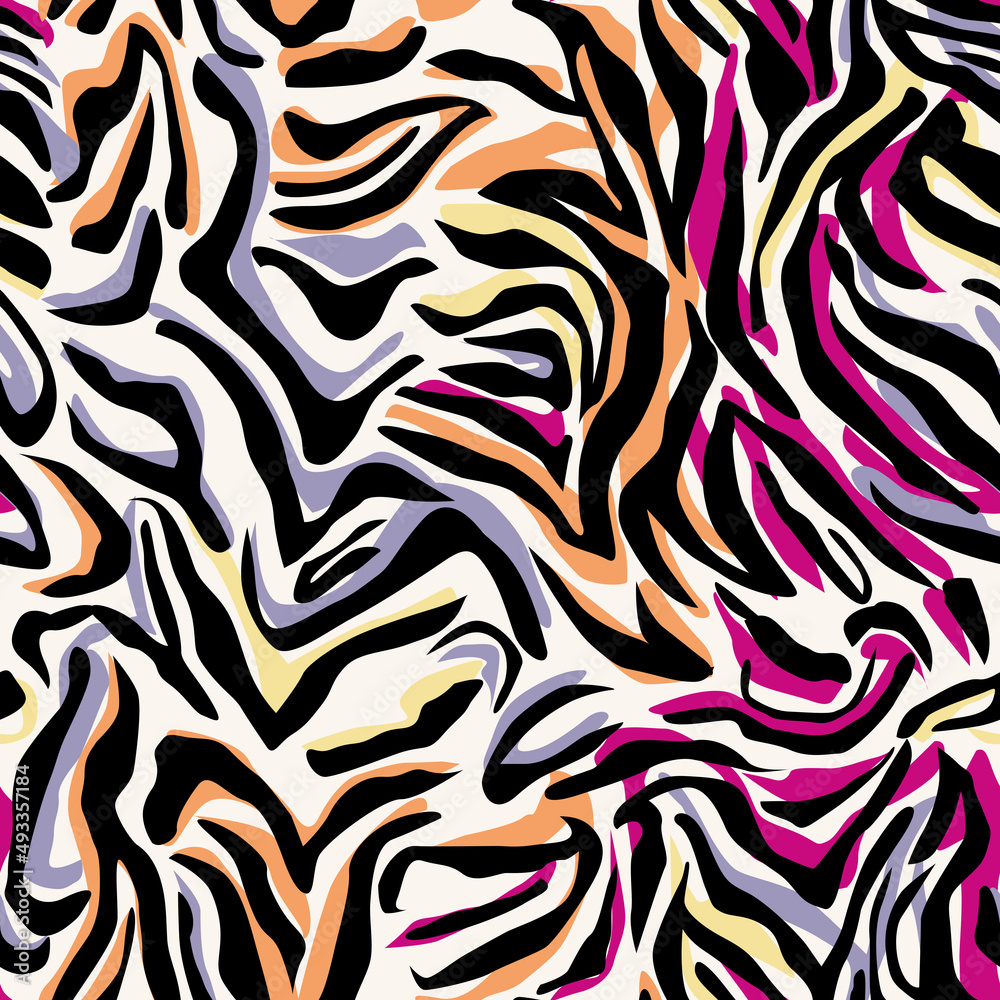 colorful zebra pattern design. Luminous fabric pattern. colorful zebra pattern design. Luminous fabric pattern.