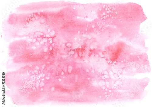 Abstract pink watercolor backround, painting
