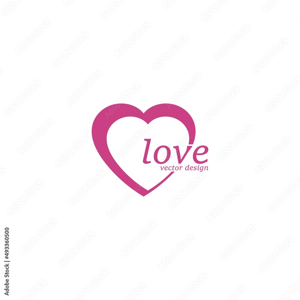 Obraz premium Love Logo Vector icon illustration design