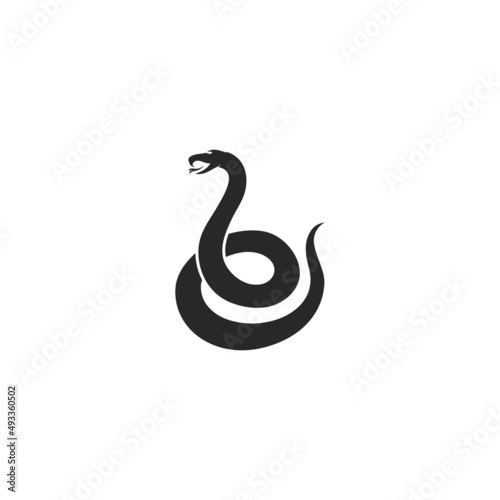 Fototapeta Naklejka Na Ścianę i Meble -  python snake logo vector icon illustration