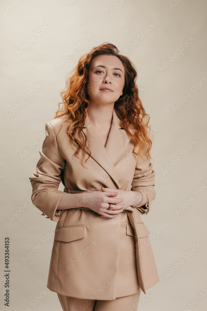 Redhead curly woman Redhead curly woman