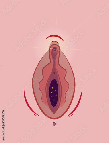 A pink vulva universe  photo