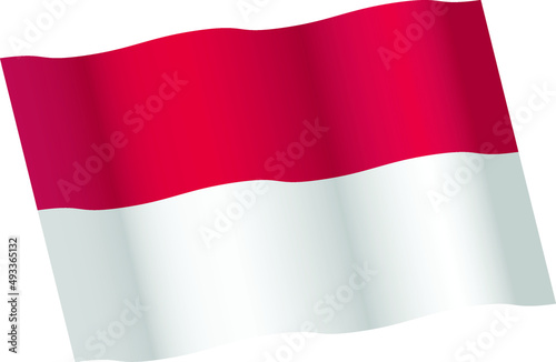 Free Download Waving Indonesian flag vector icon - GFXLoad