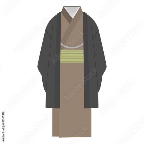 男性の着物のイラスト