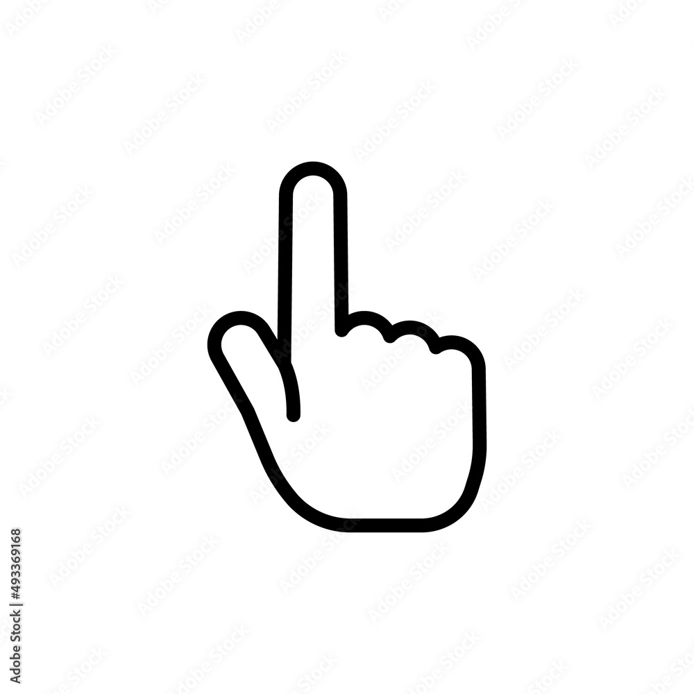 Hand click icon. Clicking symbol. Finger pointer vector design. Hand click icon. Clicking symbol. Finger pointer vector design.