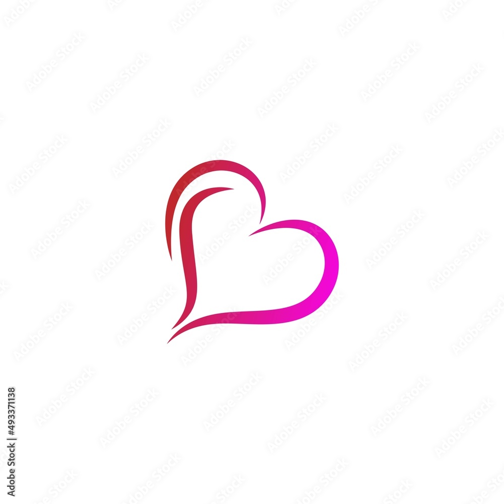 Love icon logo illustration design template Love icon logo illustration design template