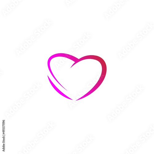 Love icon logo illustration design template