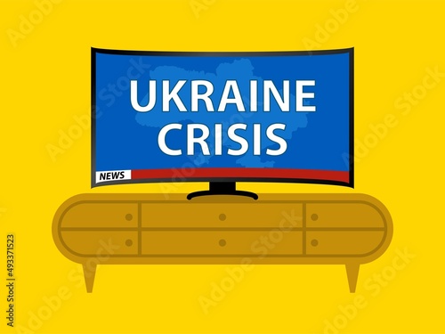 An illustration of a flat screen tv set broadcasting news