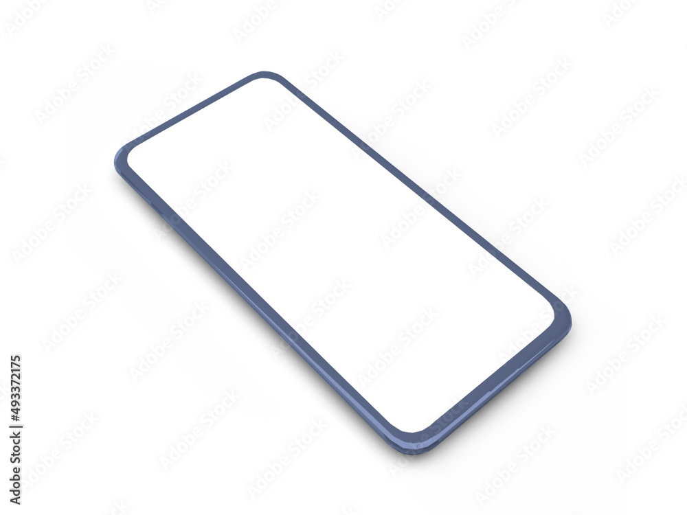Modern Smartphone 3D Illustration Mockup Scene Modern Smartphone 3D Illustration Mockup Scene