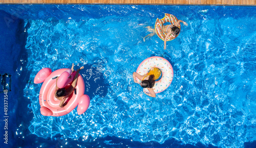 Girls in the pool photo