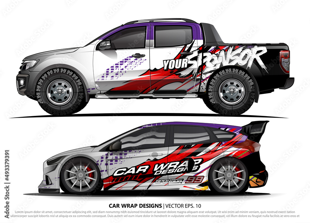 car livery Graphic vector. abstract racing shape design for vehicle vinyl wrap background
car livery Graphic vector. abstract racing shape design for vehicle vinyl wrap background