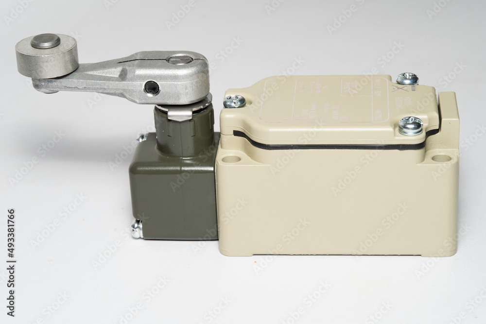 Limit switch sensor of the machine. Tiny limit switch for mechanical ...