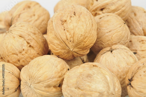 White background of the walnut