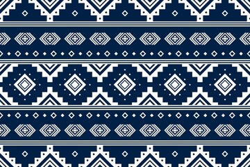 Acrylglasbilder Blau-weiße Muster Traditionelles Sadu Ethnomuster Orientalisch  © Beautiful Dream