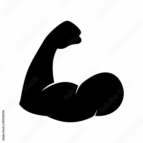 arm muscle flat icon