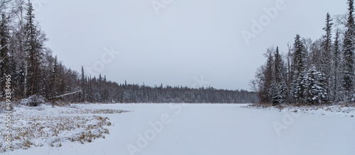 Paul's Bay near Talkeetna, Alaska is a peaceful sportsman's paradise cloaked in beauty and nature during winter.