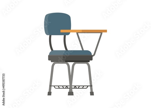 Writing chair. Simple flat illustration.