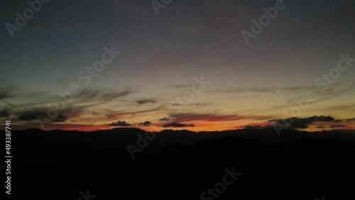 sunset in the mountains