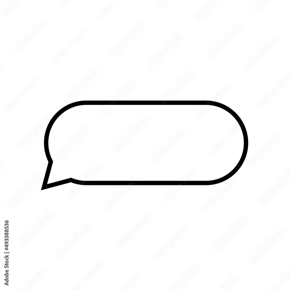 Graphic flat comment icon for your design and website Graphic flat comment icon for your design and website